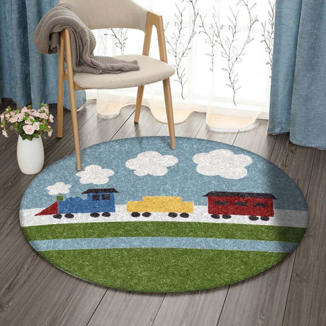 Train Round Carpet