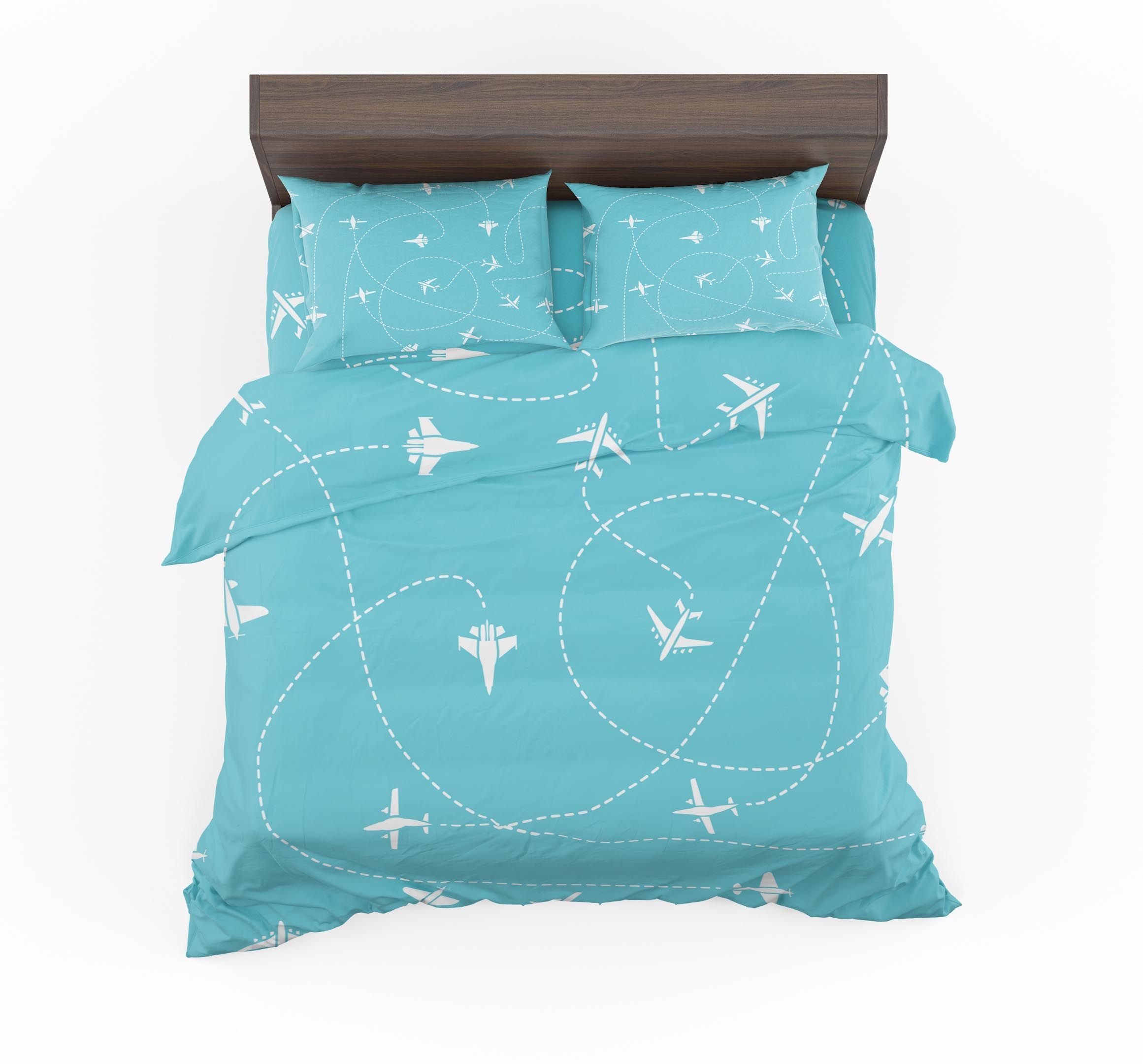 Travel The World By Plane Designed Bedding Set
