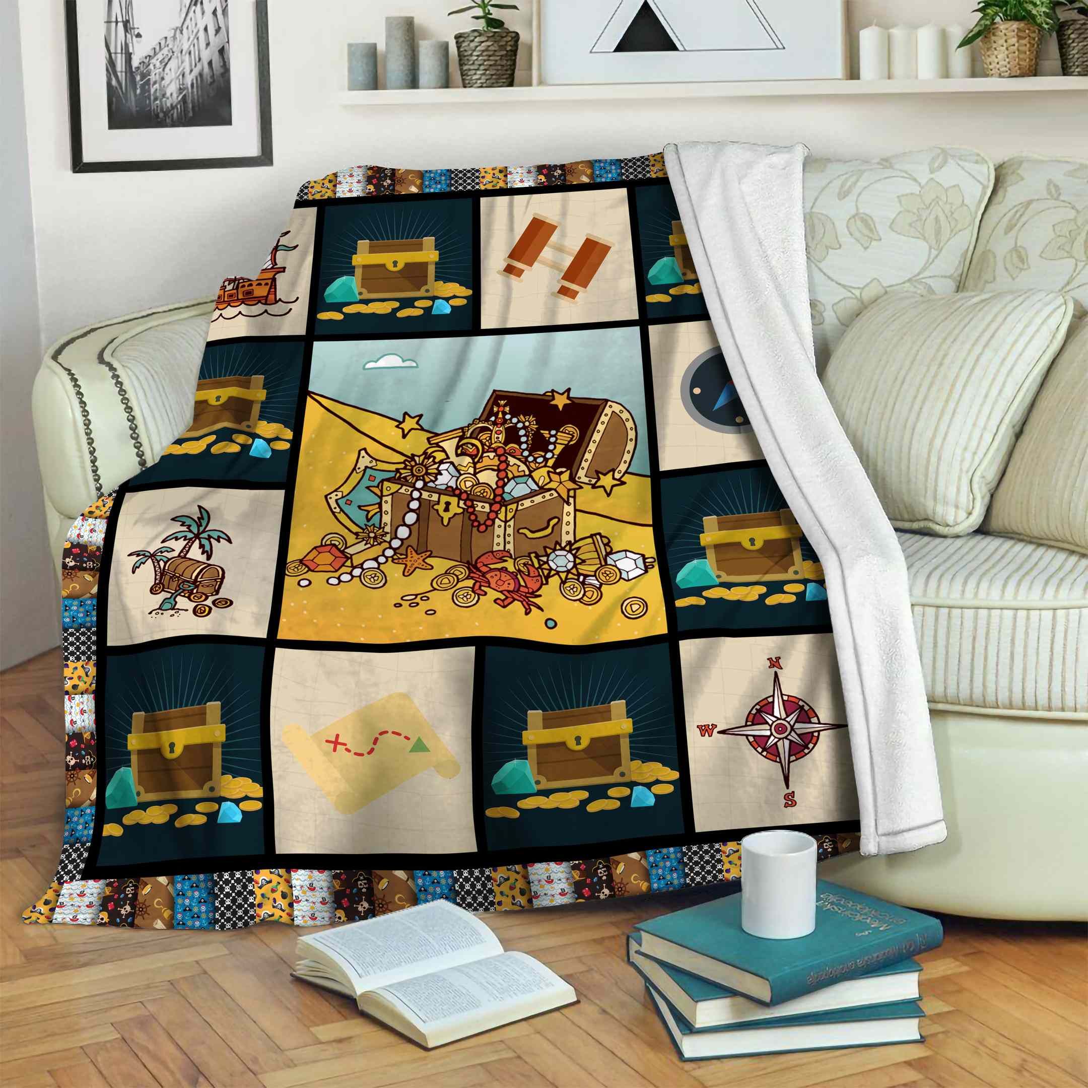 Treasure Hunting Fleece Blanket