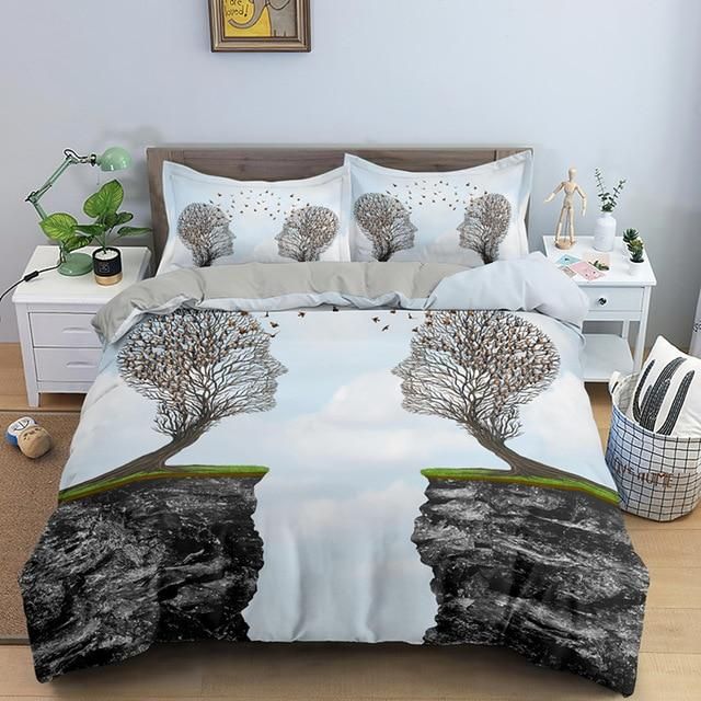 Tree And Human Emotions Life Is Beautiful Bedding Set