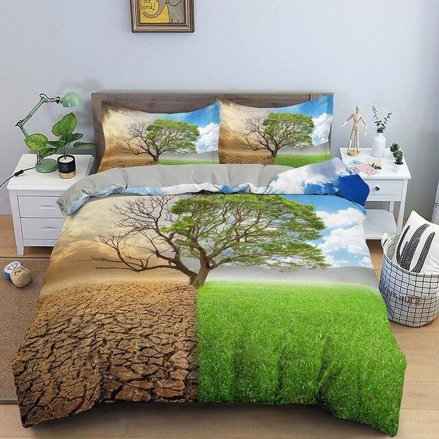 Tree And Human Emotions Save The World Bedding Set