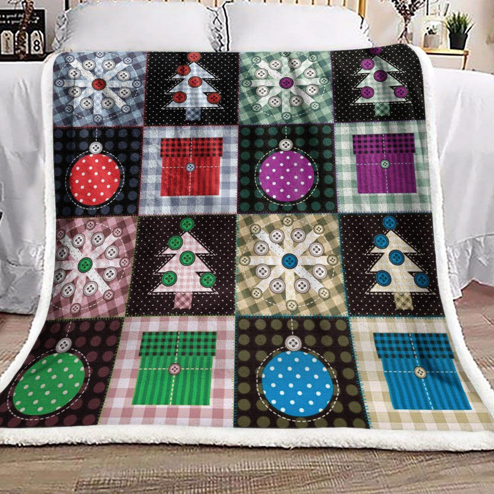 Tree Christmas Sherpa Fleece Blanket