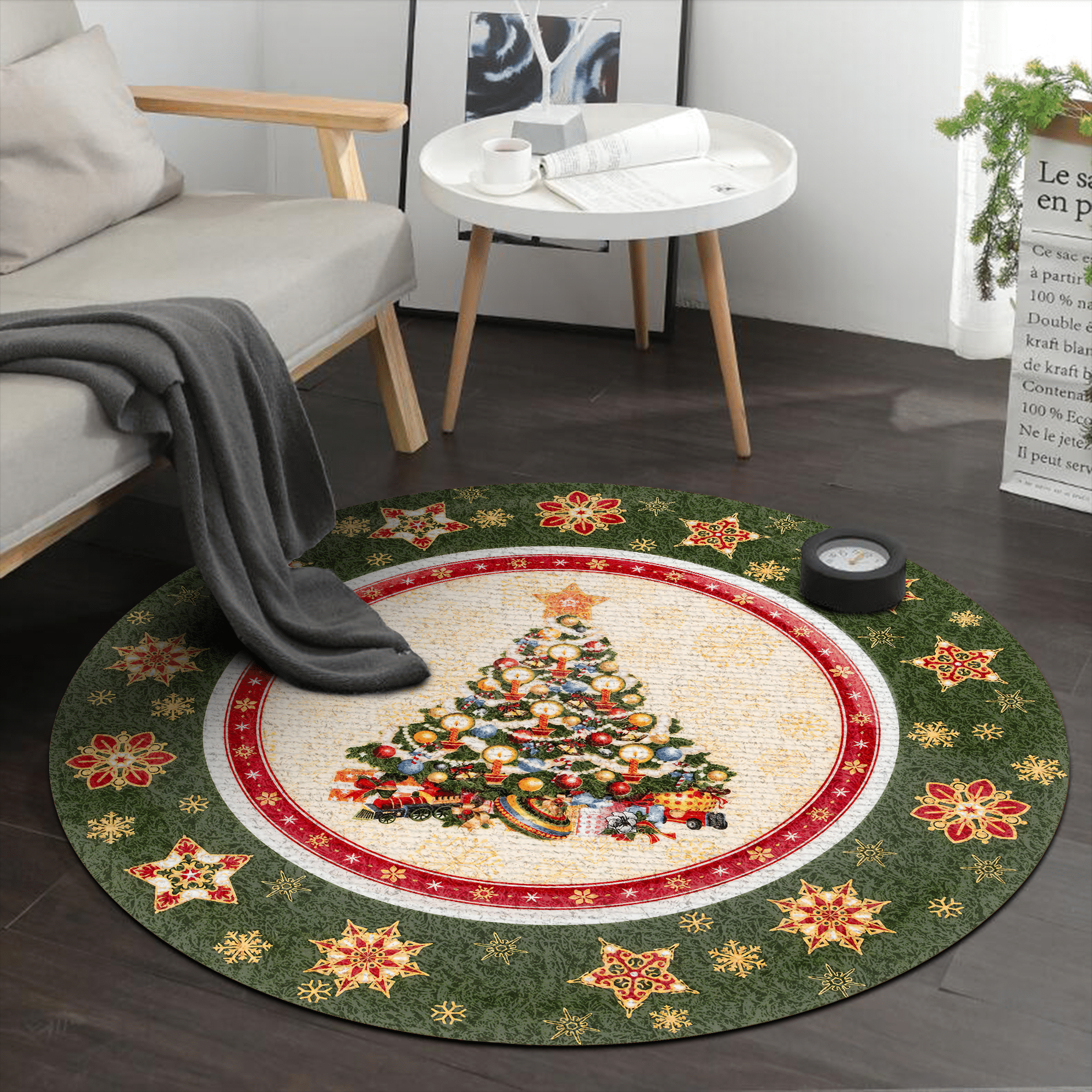 Tree Christmas Round Carpet