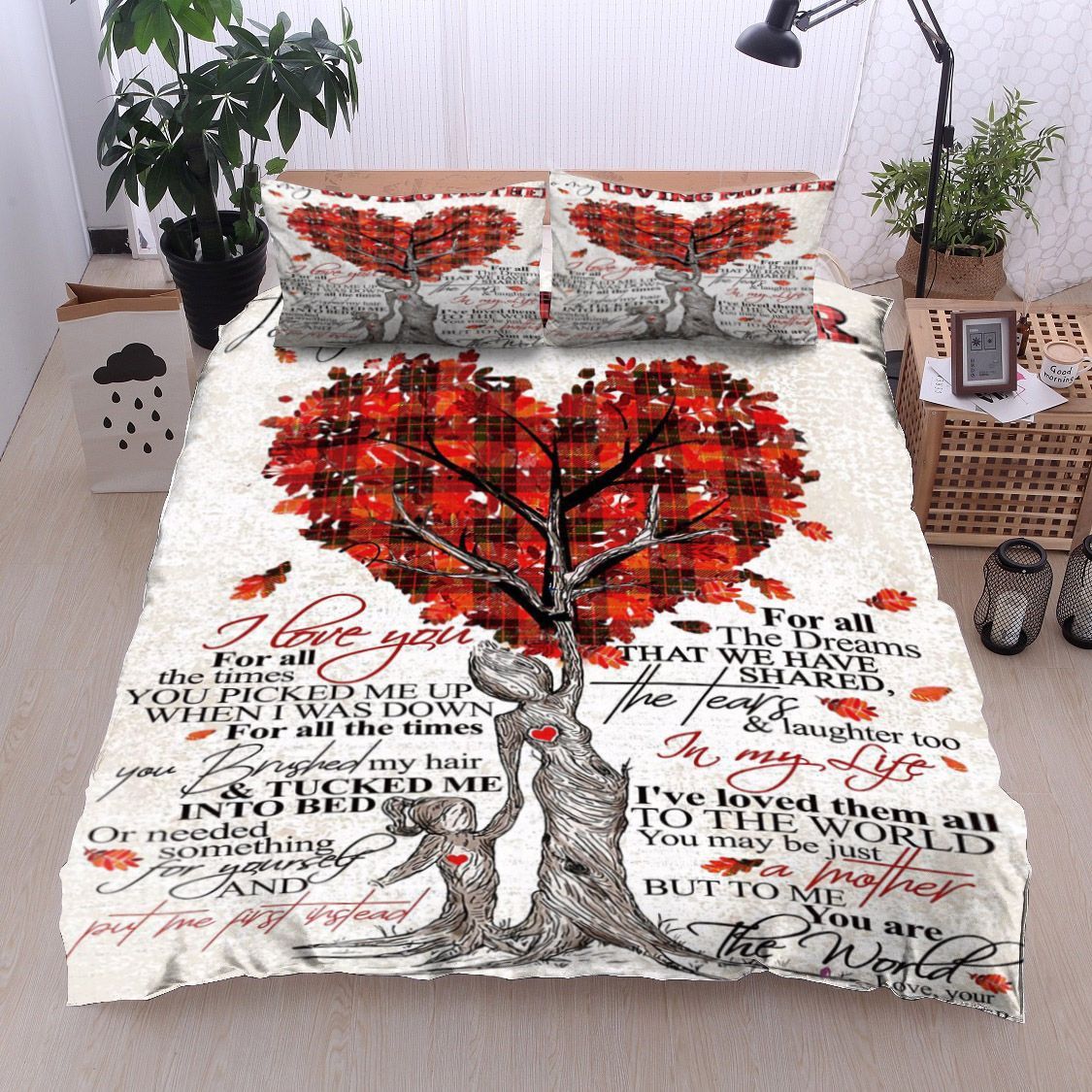 Tree Family To My Loving Mother Love Your Daughter Bedding Set