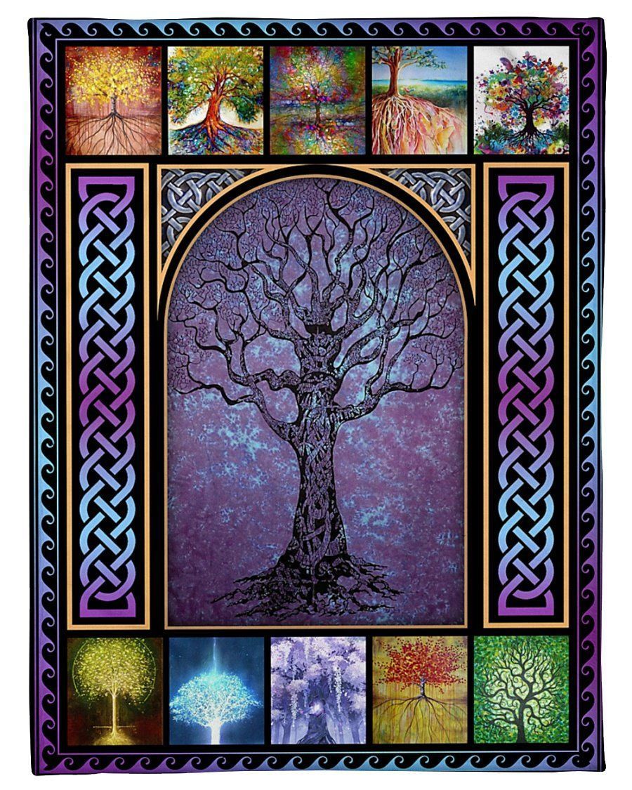 Tree Fleece Blanket Gift For Family
