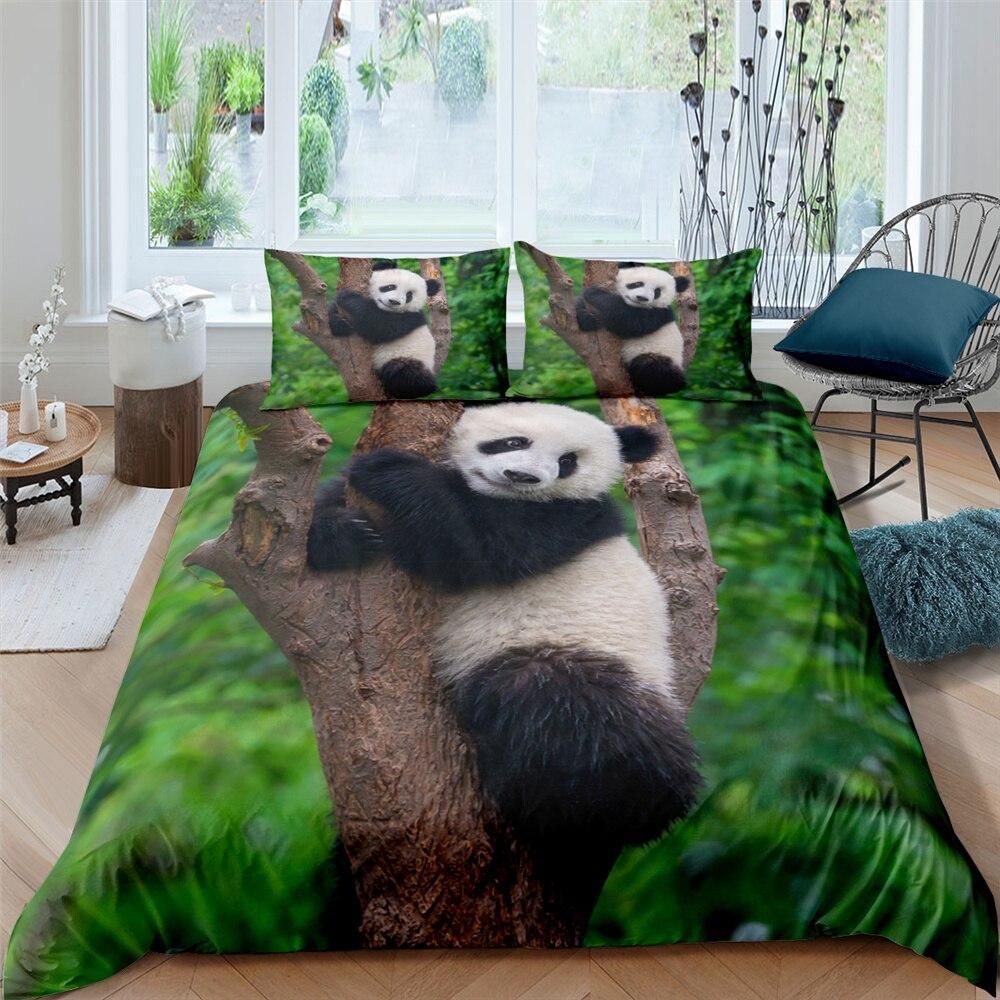 Tree Hanging Panda Bedding Set
