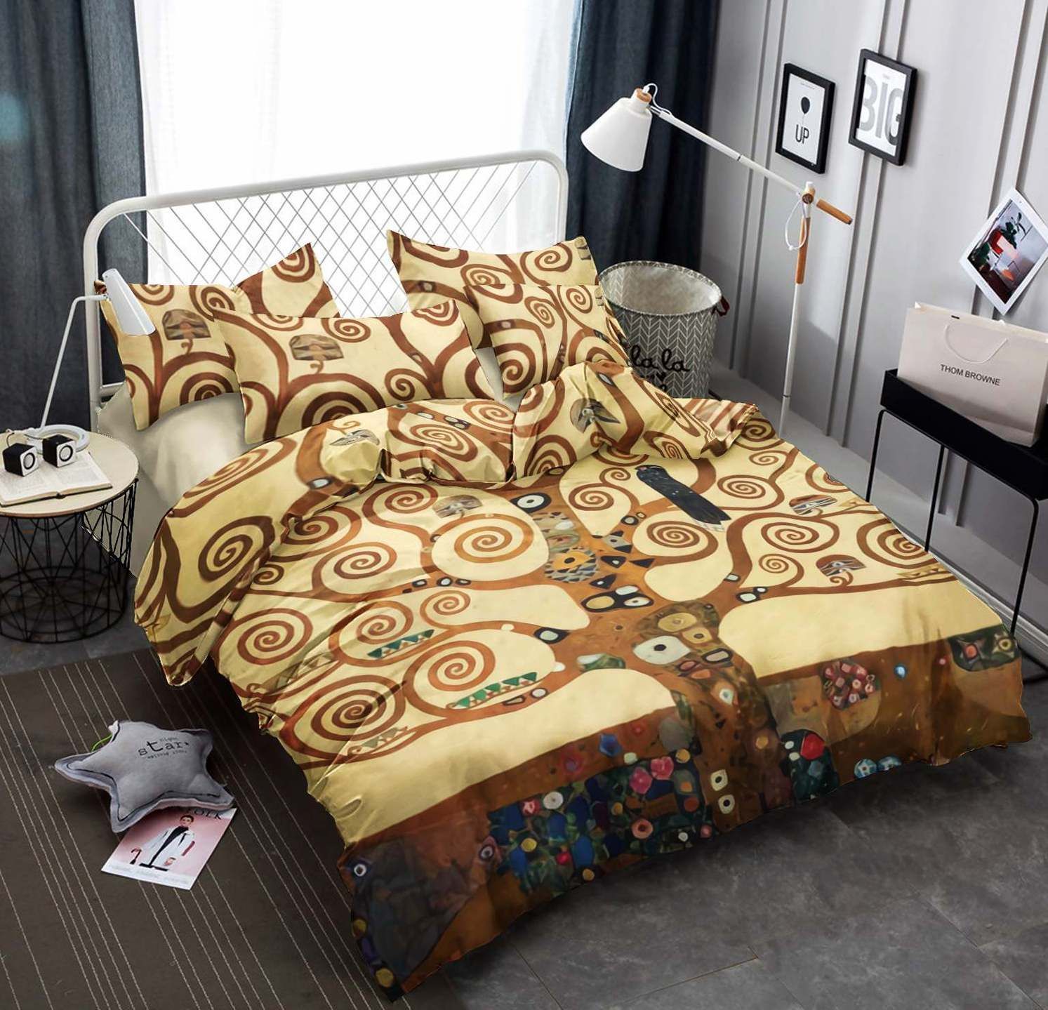 Tree Cotton Bed Sheets Spread Comforter Bedding Set