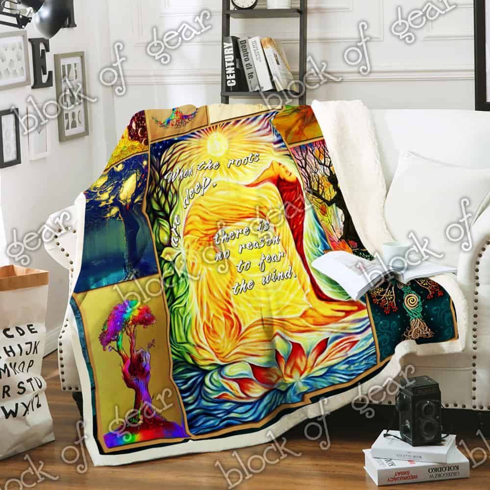 Tree Of Life Chakra Fleece Blanket