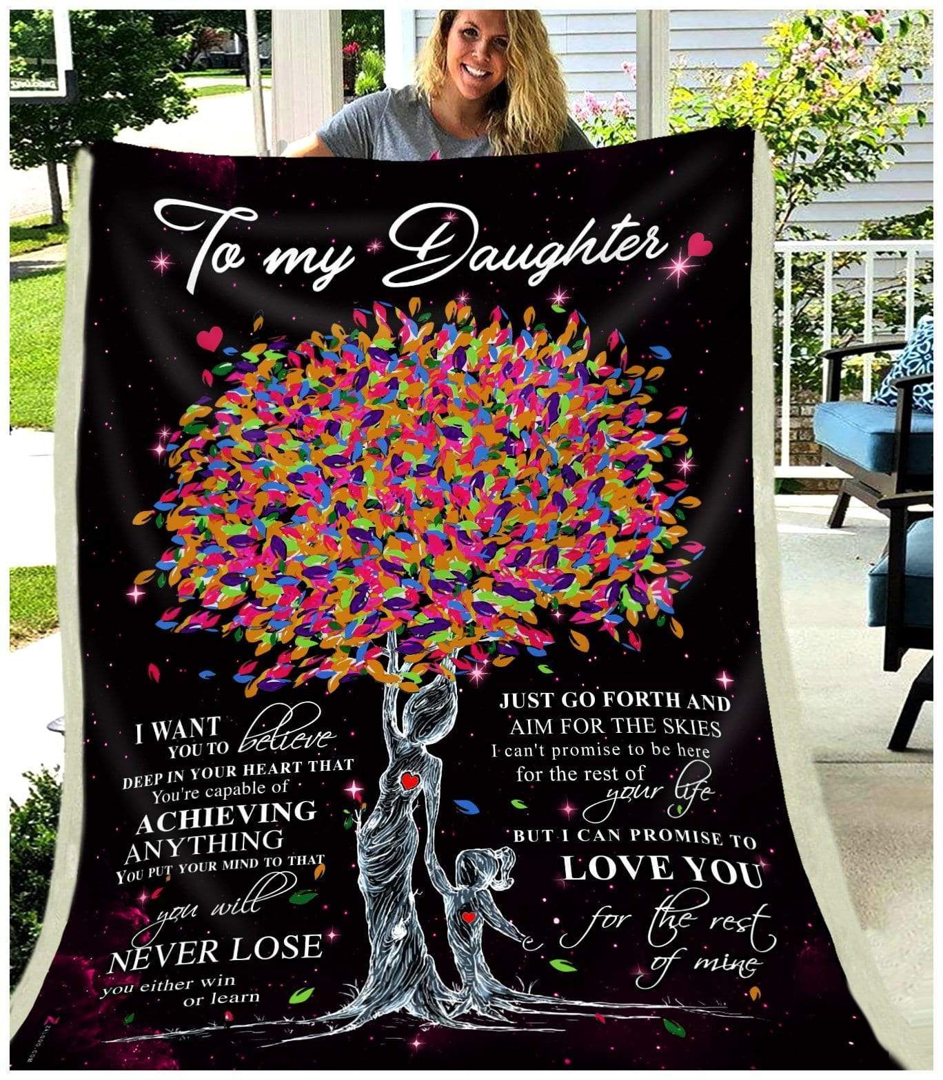 Tree Of Life Daughter Love You For The Rest Of Mine Mom Sherpa Fleece Blanket