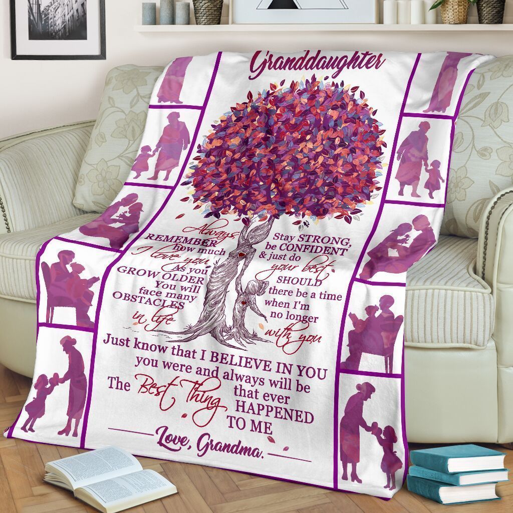Tree Of Life Family My Dear Granddaughter Sherpa Fleece Blanket