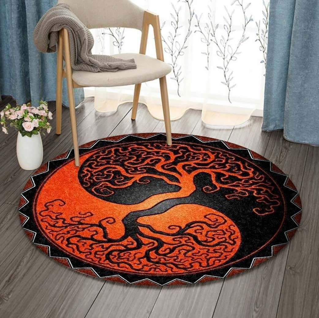 Tree Of Life Halloween Round Carpet