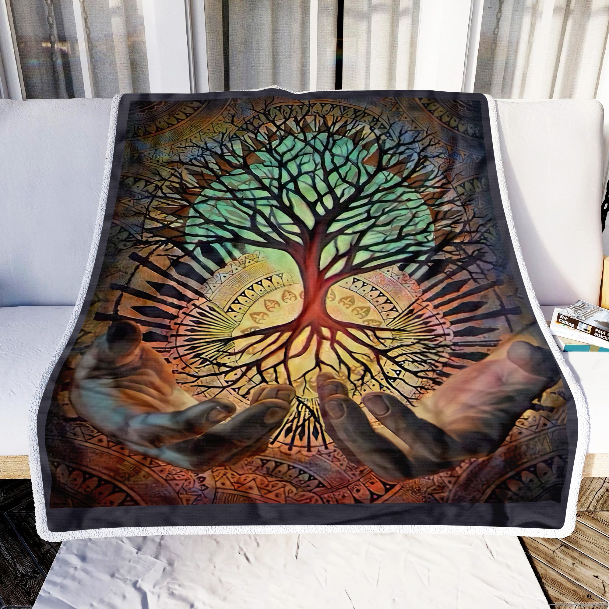 Tree Of Life Hand Fleece Blanket