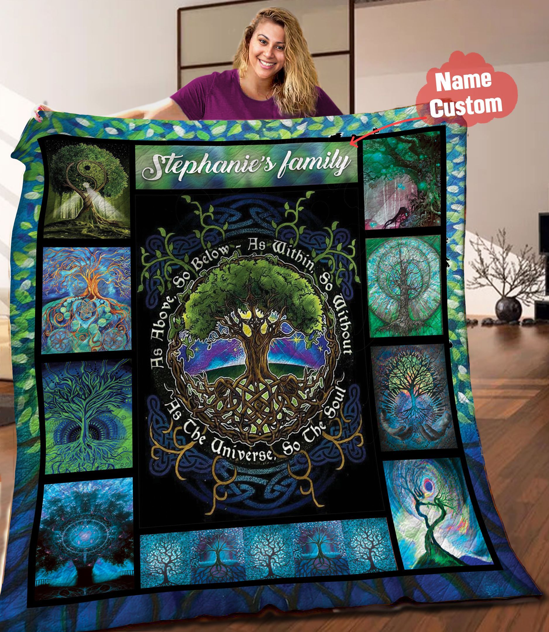 Tree Of Life Personalized Quilt Blanket HHH040614NA