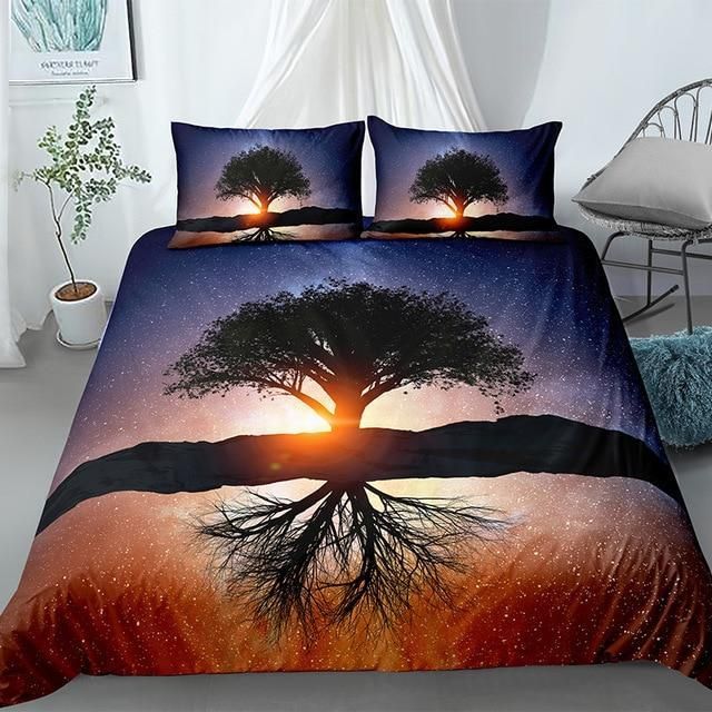 Tree Of Life Sunset Landscape Bedding Set