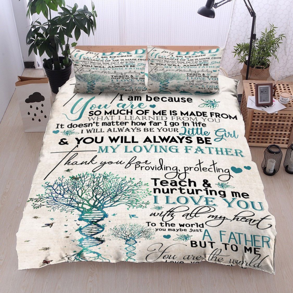 Tree To My Dad Your Daughter Bedding Set