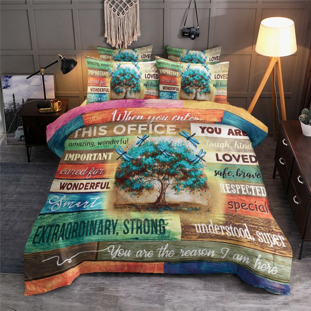 Tree With Dragonfly Bedding Set