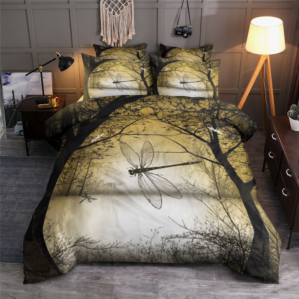 Trees And Dragonflies Bedding Set