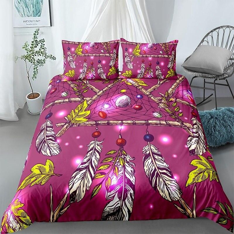 Triangle Dreamcatcher Purple Bedding Set
