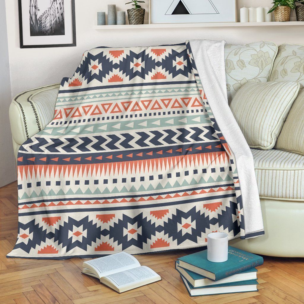 Tribal Aztec Vintage Pattern Art Fleece Blanket