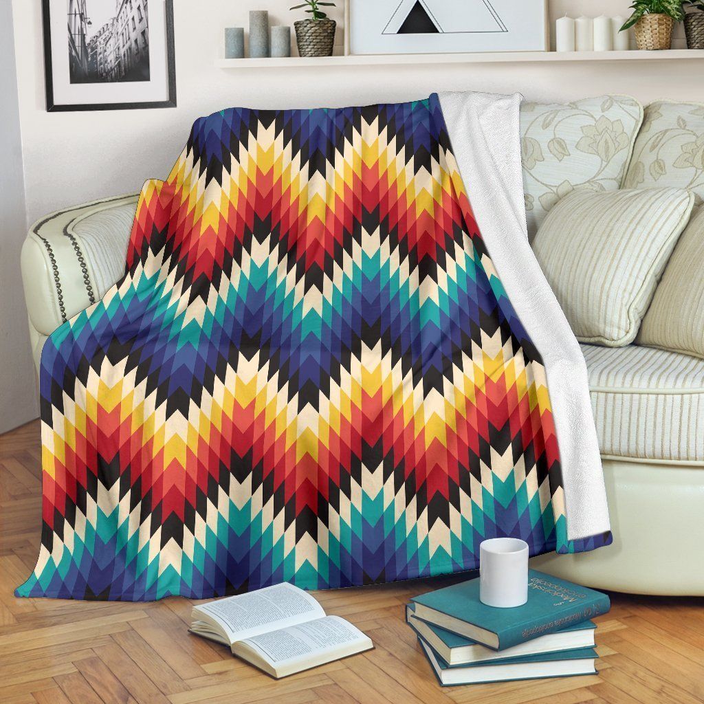 Tribal Aztec Zig Zag Fleece Blanket