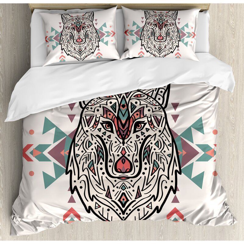 Tribal Charming Lion Like Wolf Bedding Set