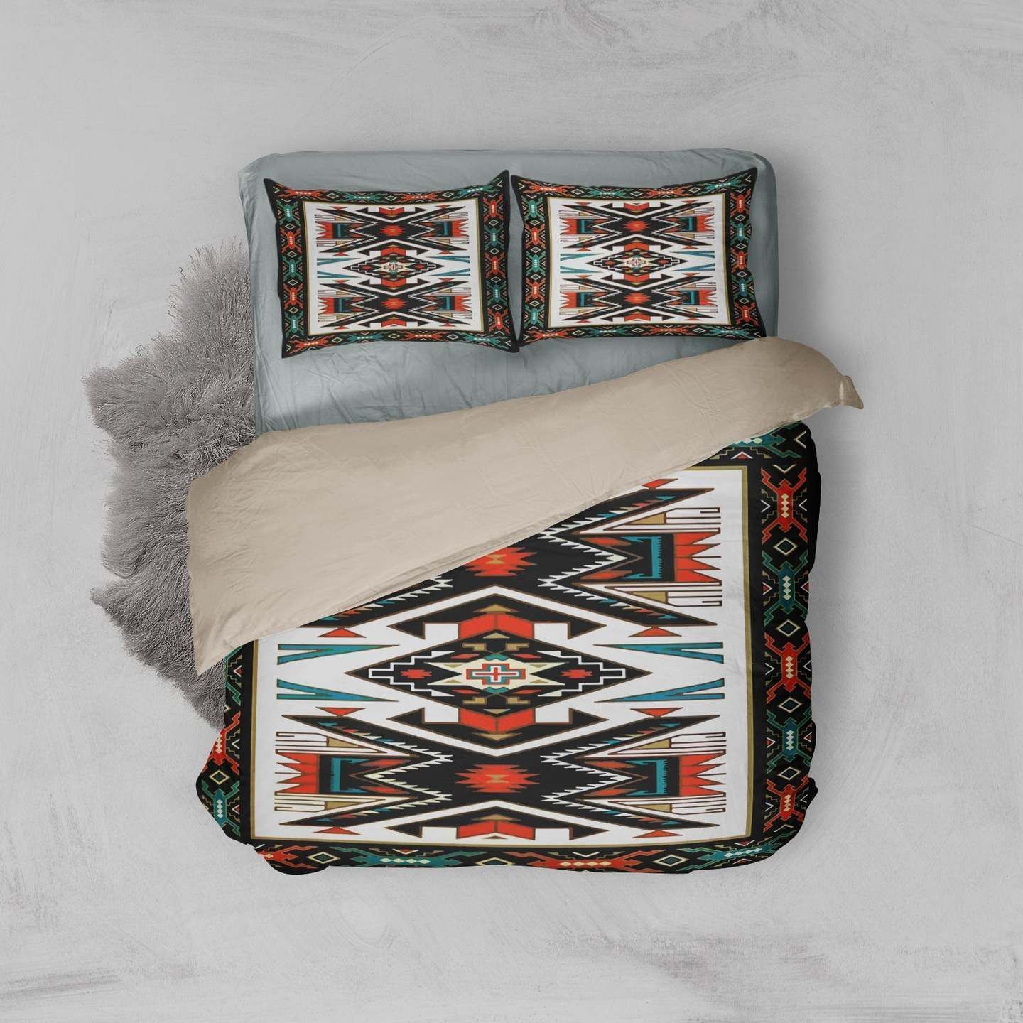 Tribal Color Pattern Native American Bedding Set
