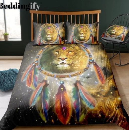 Tribal Dreamcatcher Lion Bedding Set