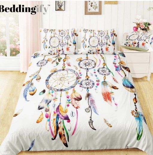 Tribal Feather Dreamcatcher Bedding Set