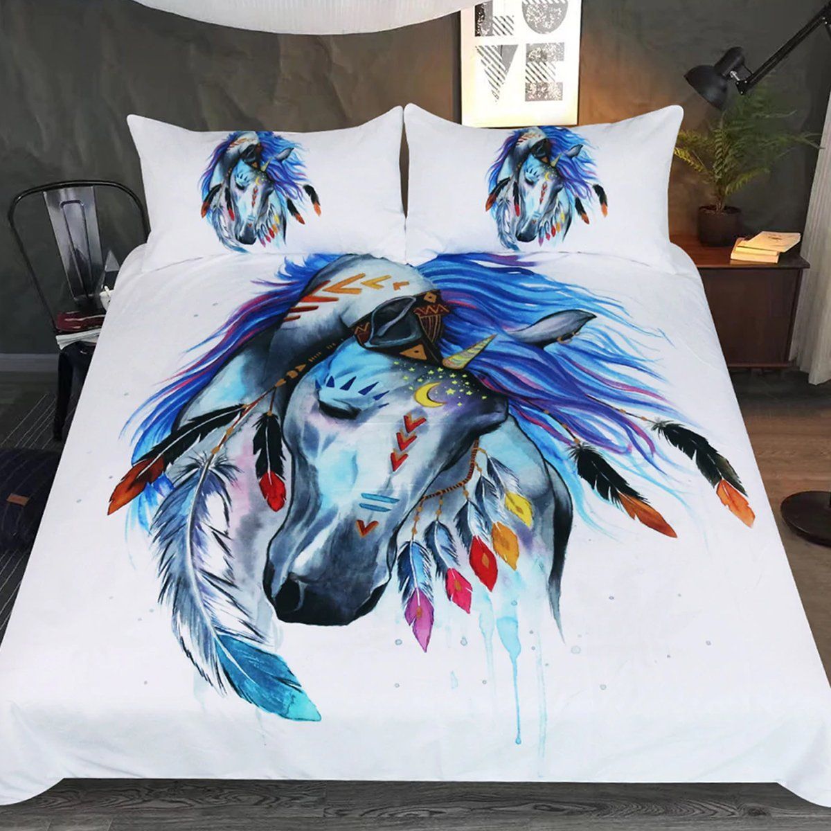 Tribal Horse Printed Comfortable Bedding Set