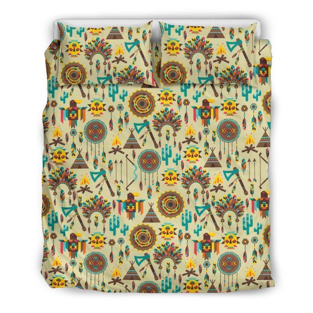 Tribal Indians Native American Aztec Bedding Set