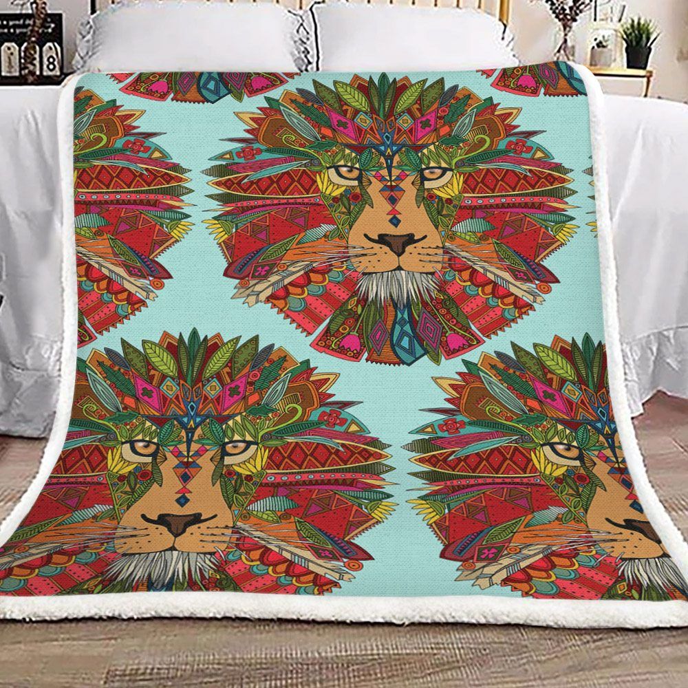 Tribal Lion Sherpa Fleece