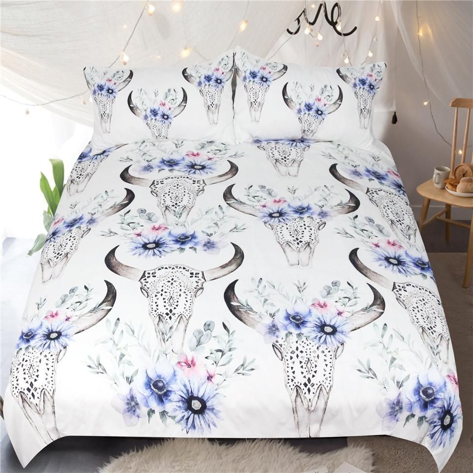 Tribal Skull Bedding Set