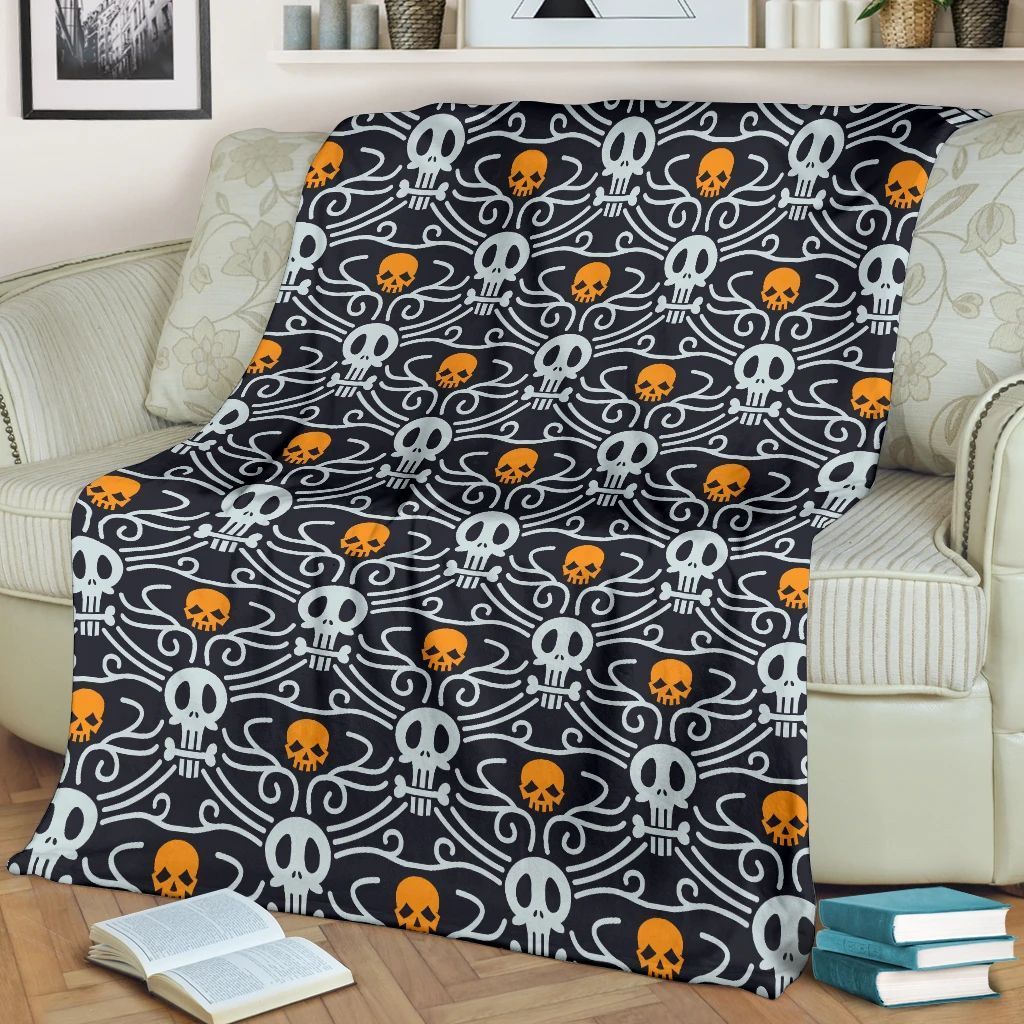 Tribal Skulls Sherpa Fleece Blanket
