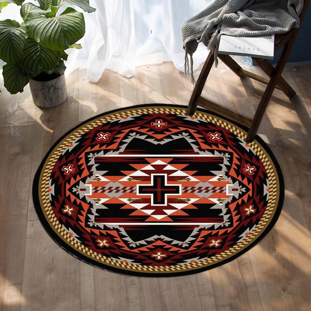 Tribe Ethnic Native American Round Carpet