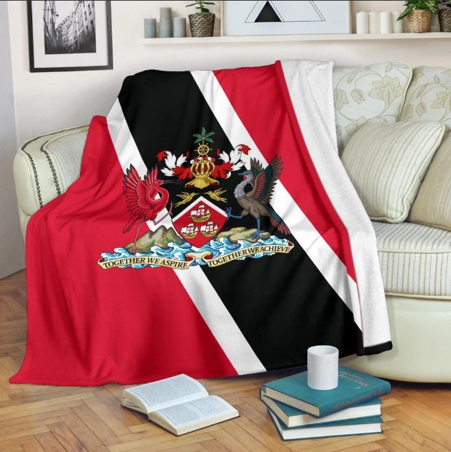 Trinidad And Tobago Sherpa Fleece Blanket