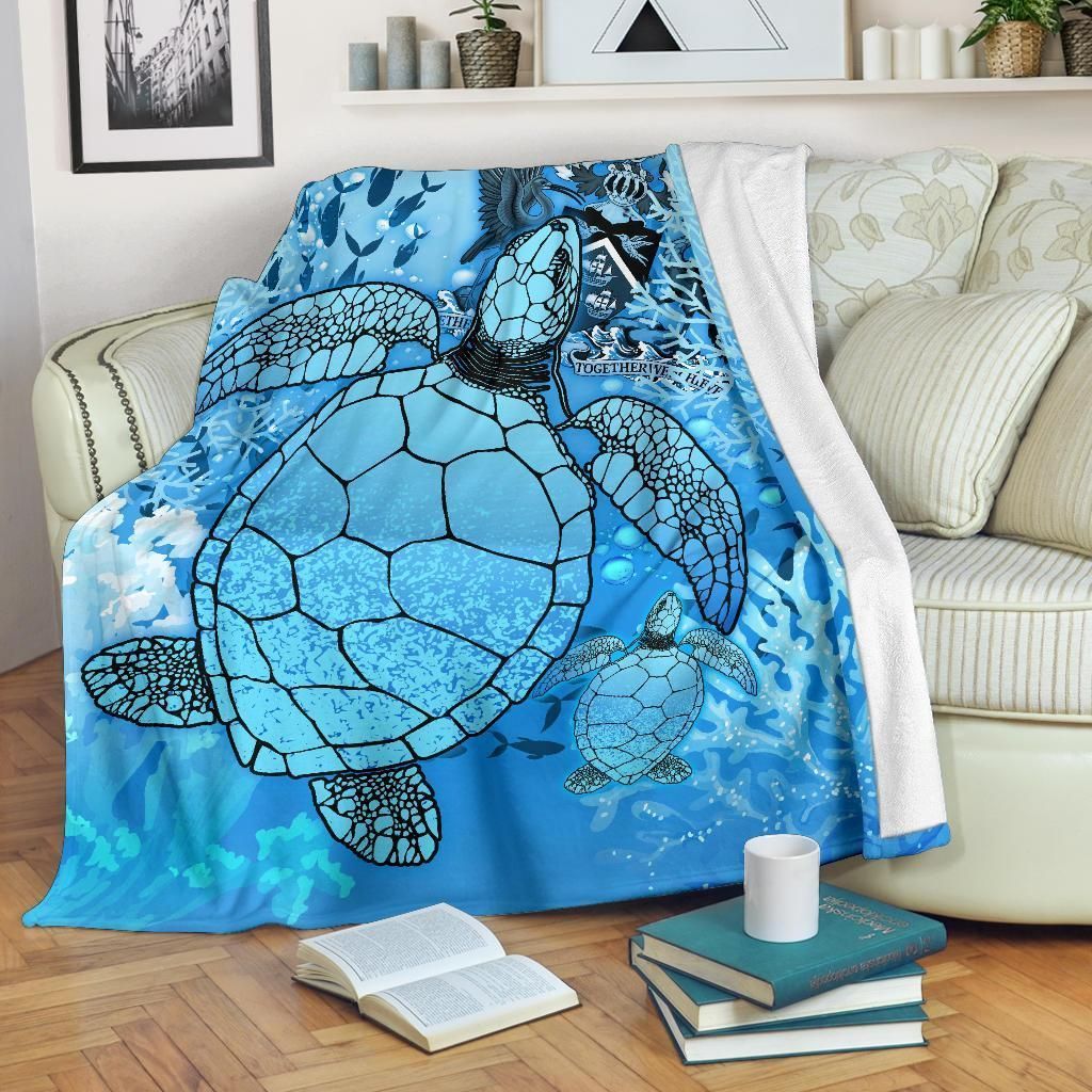 Trinidad And Tobago Ocean Life Sherpa Fleece Blanket