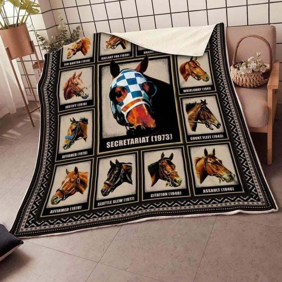 Triple Crown Winner Sherpa Fleece Blanket