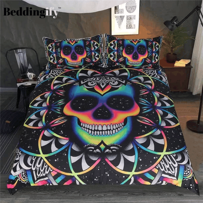 Trippy Watercolor Alien Bedding Set