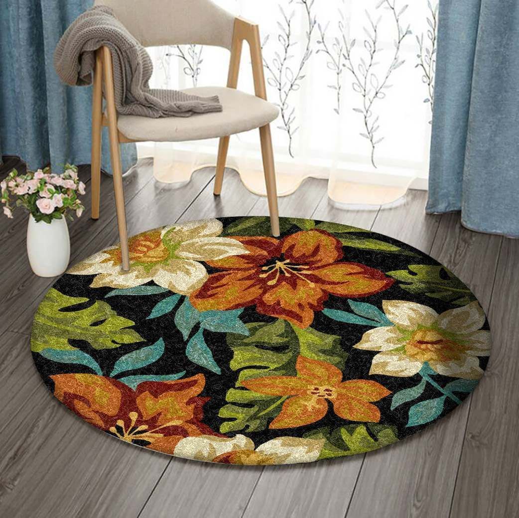 Tropical Area Round Carpet