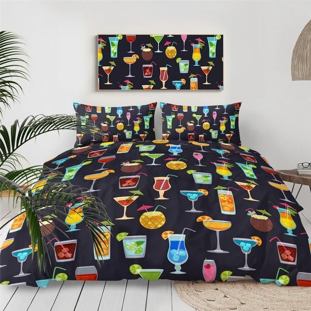 Tropical Cocktails Pattern Bedding Set