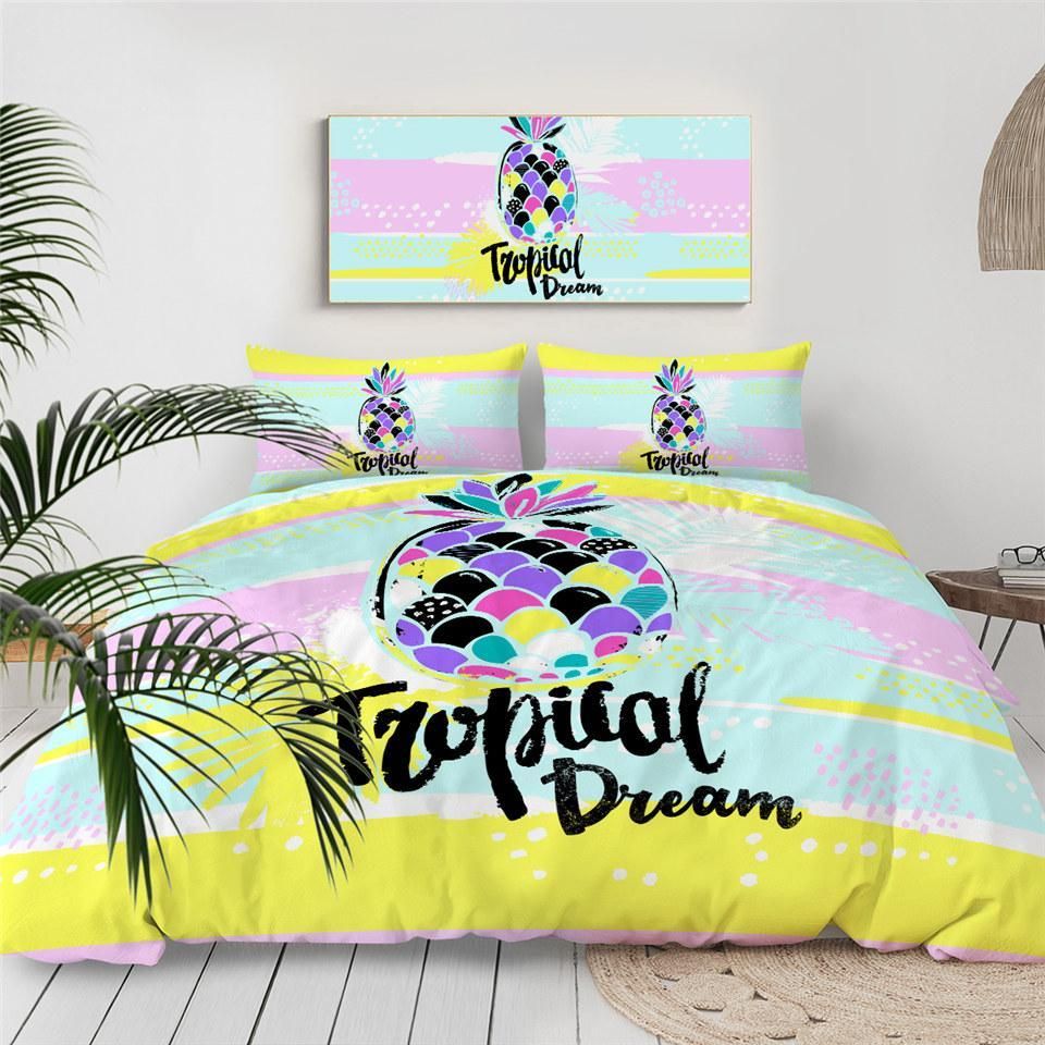 Tropical Dream Pineapple Bedding Set