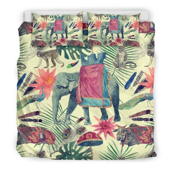 Tropical Elephant Bedding Set