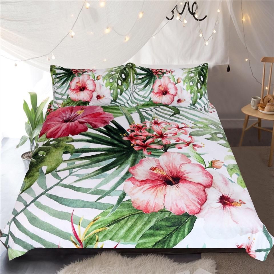 Tropical Flowers Bedding Set