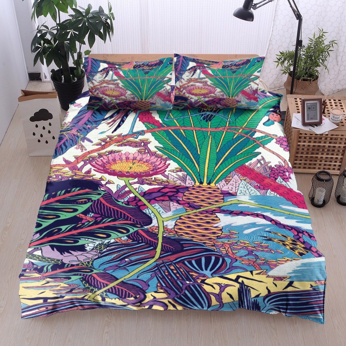 Tropical Forest And Bird Bedding Set
