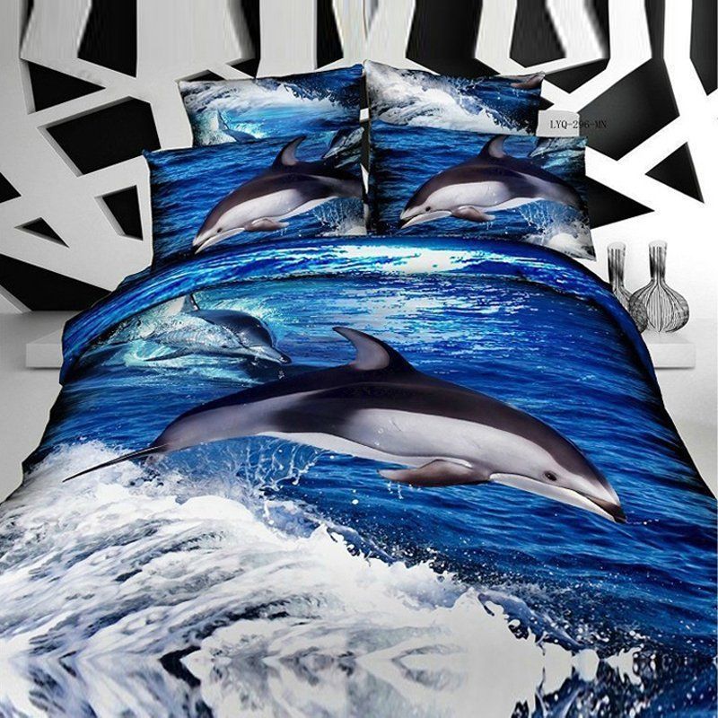 Tropical Ocean Themed Dolphin Bedding Set