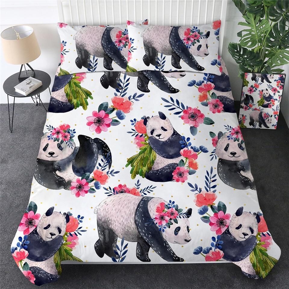 Tropical Panda Bedding Set