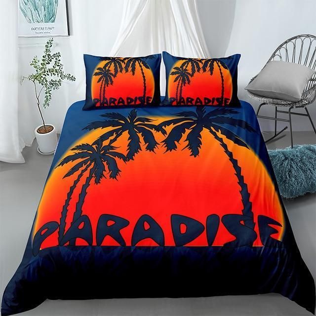 Tropical Sunset Paradise Bedding Set