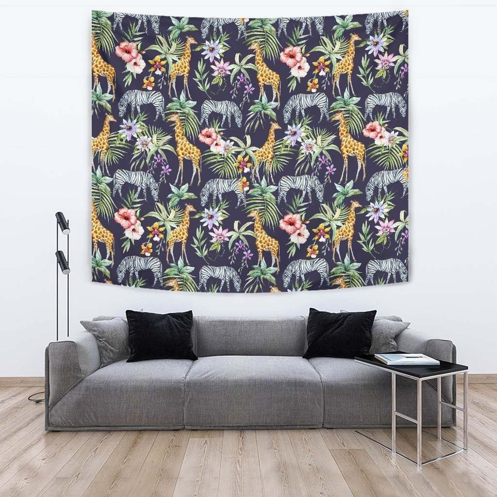 Tropical Zebra Giraffe CL17100132MDT Tapestry