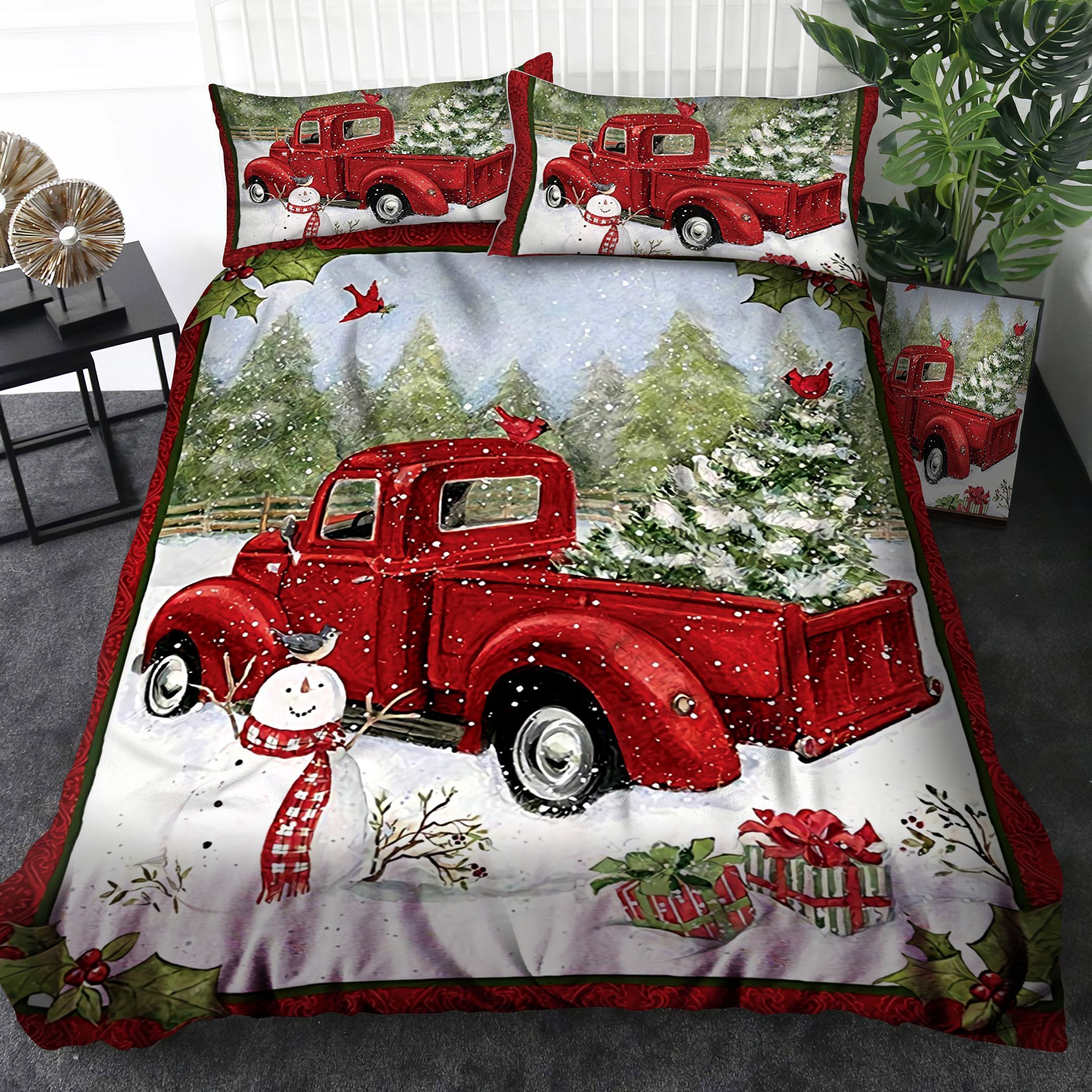 Truck Christmas Bedding Set