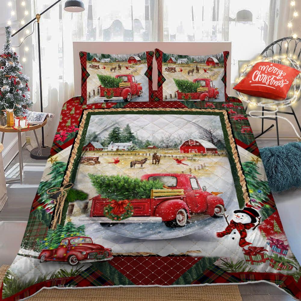 Truck Christmas Bedding Set